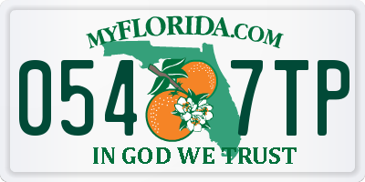 FL license plate 0547TP