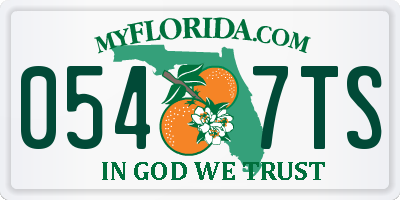 FL license plate 0547TS