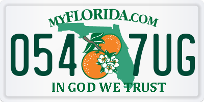 FL license plate 0547UG