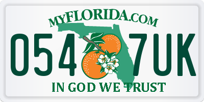 FL license plate 0547UK