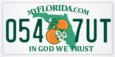FL license plate 0547UT