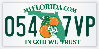 FL license plate 0547VP