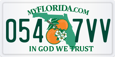 FL license plate 0547VV