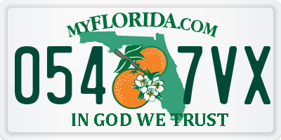 FL license plate 0547VX
