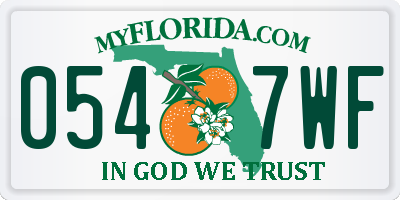 FL license plate 0547WF