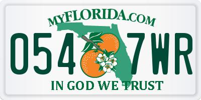 FL license plate 0547WR