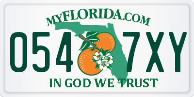 FL license plate 0547XY