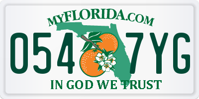 FL license plate 0547YG