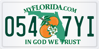 FL license plate 0547YI