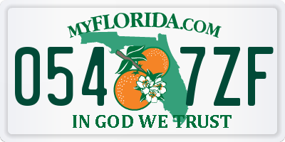 FL license plate 0547ZF