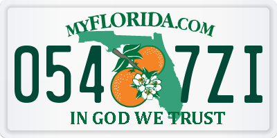 FL license plate 0547ZI