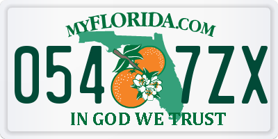 FL license plate 0547ZX