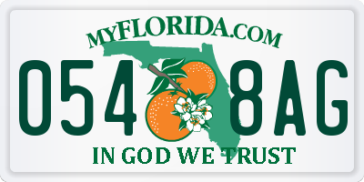 FL license plate 0548AG