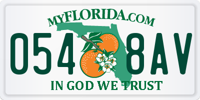 FL license plate 0548AV