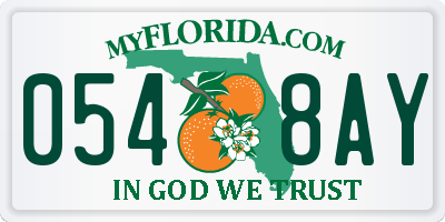 FL license plate 0548AY