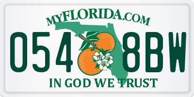 FL license plate 0548BW