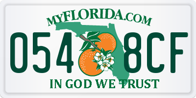 FL license plate 0548CF