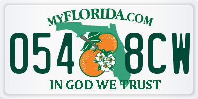 FL license plate 0548CW