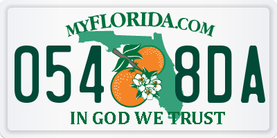 FL license plate 0548DA