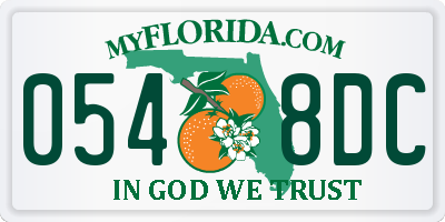 FL license plate 0548DC