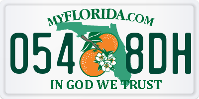 FL license plate 0548DH