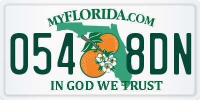FL license plate 0548DN
