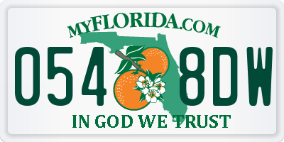 FL license plate 0548DW