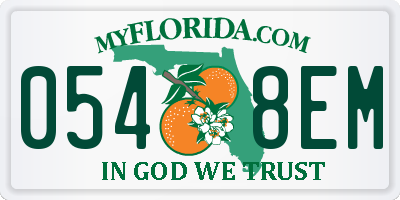 FL license plate 0548EM