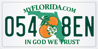 FL license plate 0548EN