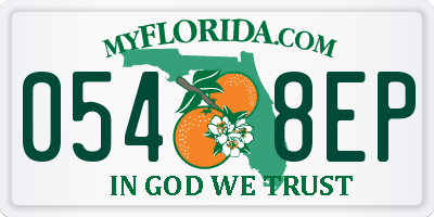 FL license plate 0548EP