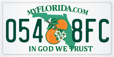 FL license plate 0548FC
