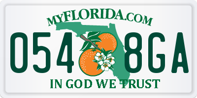 FL license plate 0548GA