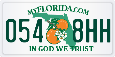 FL license plate 0548HH