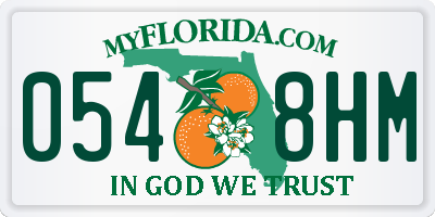 FL license plate 0548HM