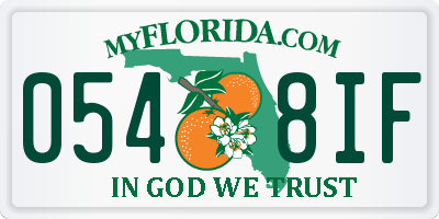 FL license plate 0548IF