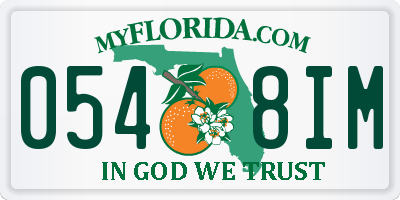 FL license plate 0548IM