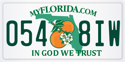 FL license plate 0548IW