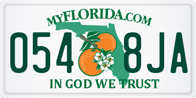 FL license plate 0548JA