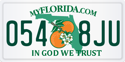 FL license plate 0548JU