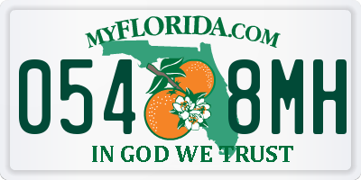 FL license plate 0548MH