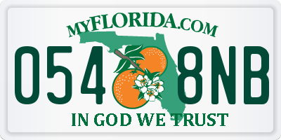 FL license plate 0548NB