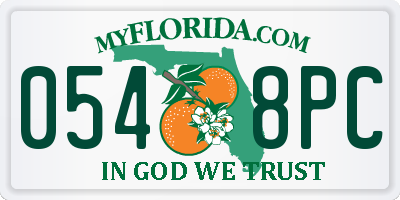 FL license plate 0548PC
