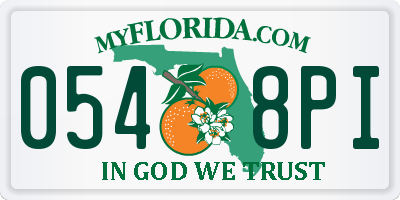 FL license plate 0548PI