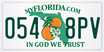 FL license plate 0548PV
