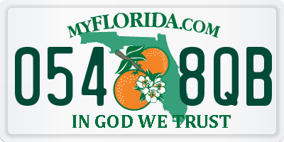 FL license plate 0548QB