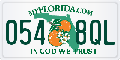 FL license plate 0548QL