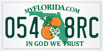 FL license plate 0548RC