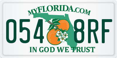 FL license plate 0548RF