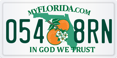 FL license plate 0548RN