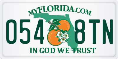 FL license plate 0548TN